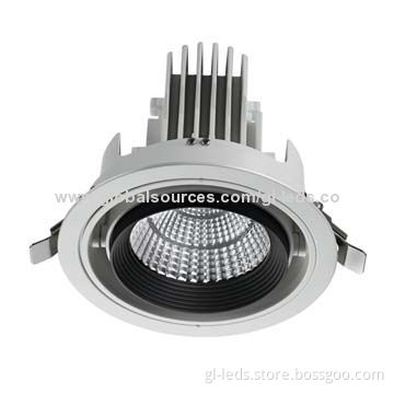 High-lumen 5-year Warranty 30W COB Downlight with 100-240V AC Input Voltage